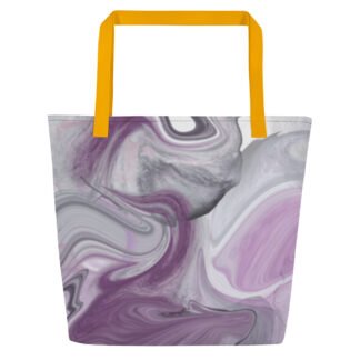 Large Tote Bag - All-Over Print Purple Space