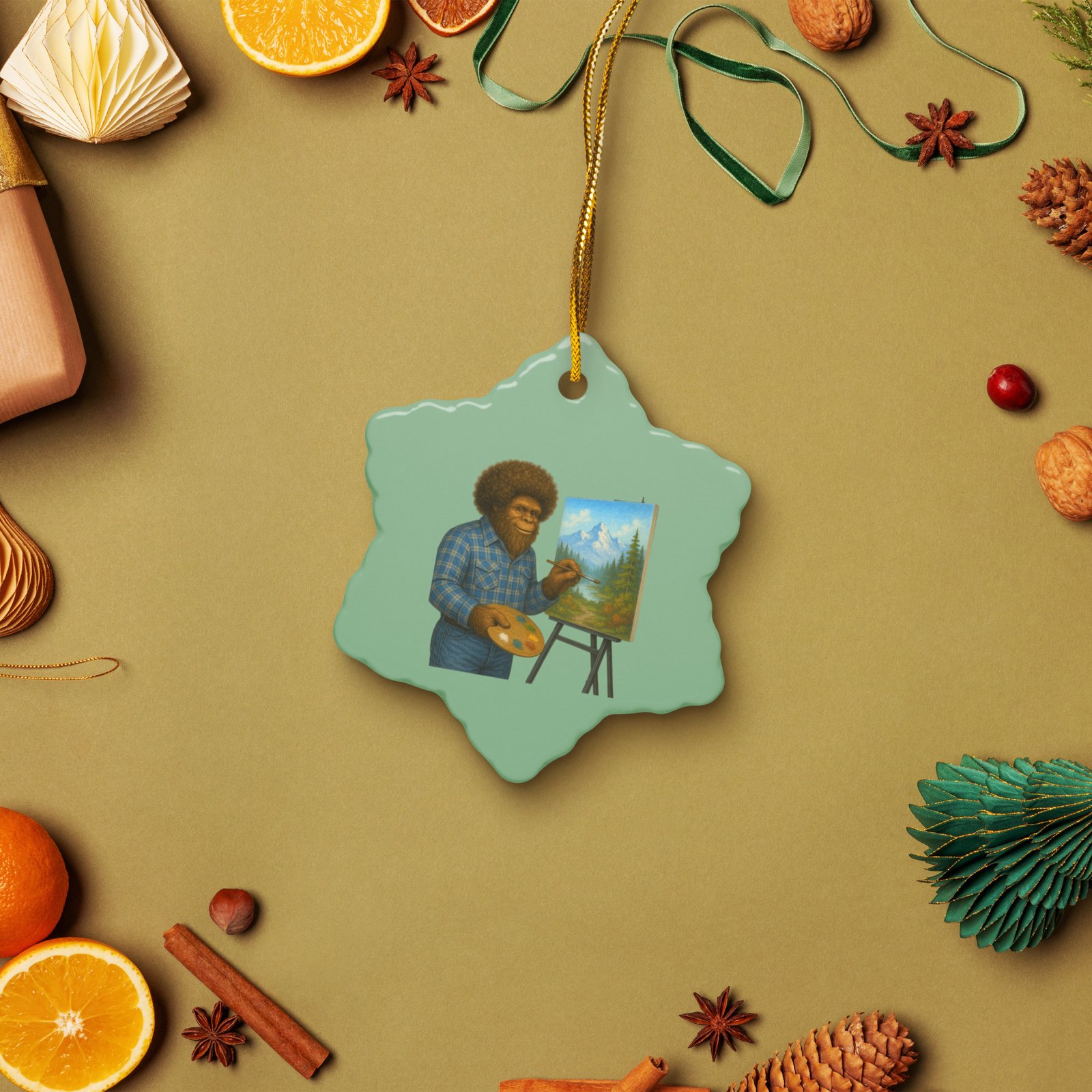Bigfoot Painting ceramic ornaments - Image 6