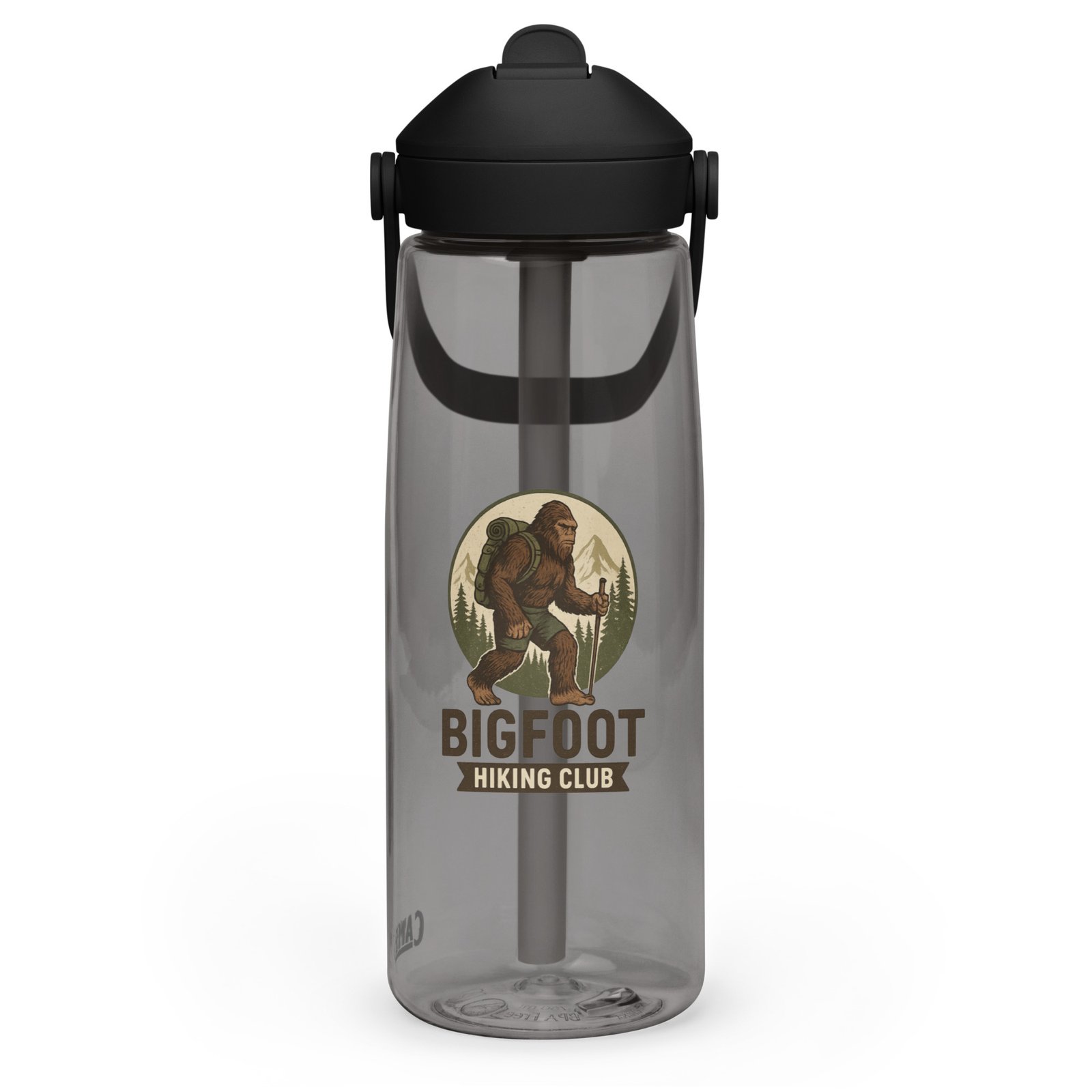 Water Bottle - Bigfoot Hiking Club Flip Straw