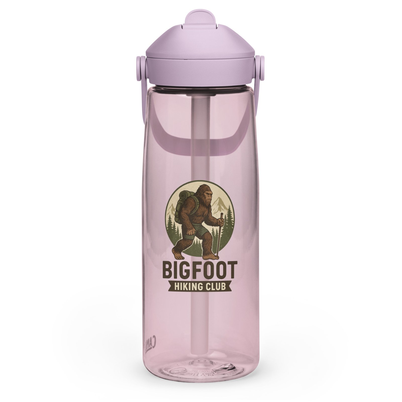 Water Bottle - Bigfoot Hiking Club Flip Straw - Image 4
