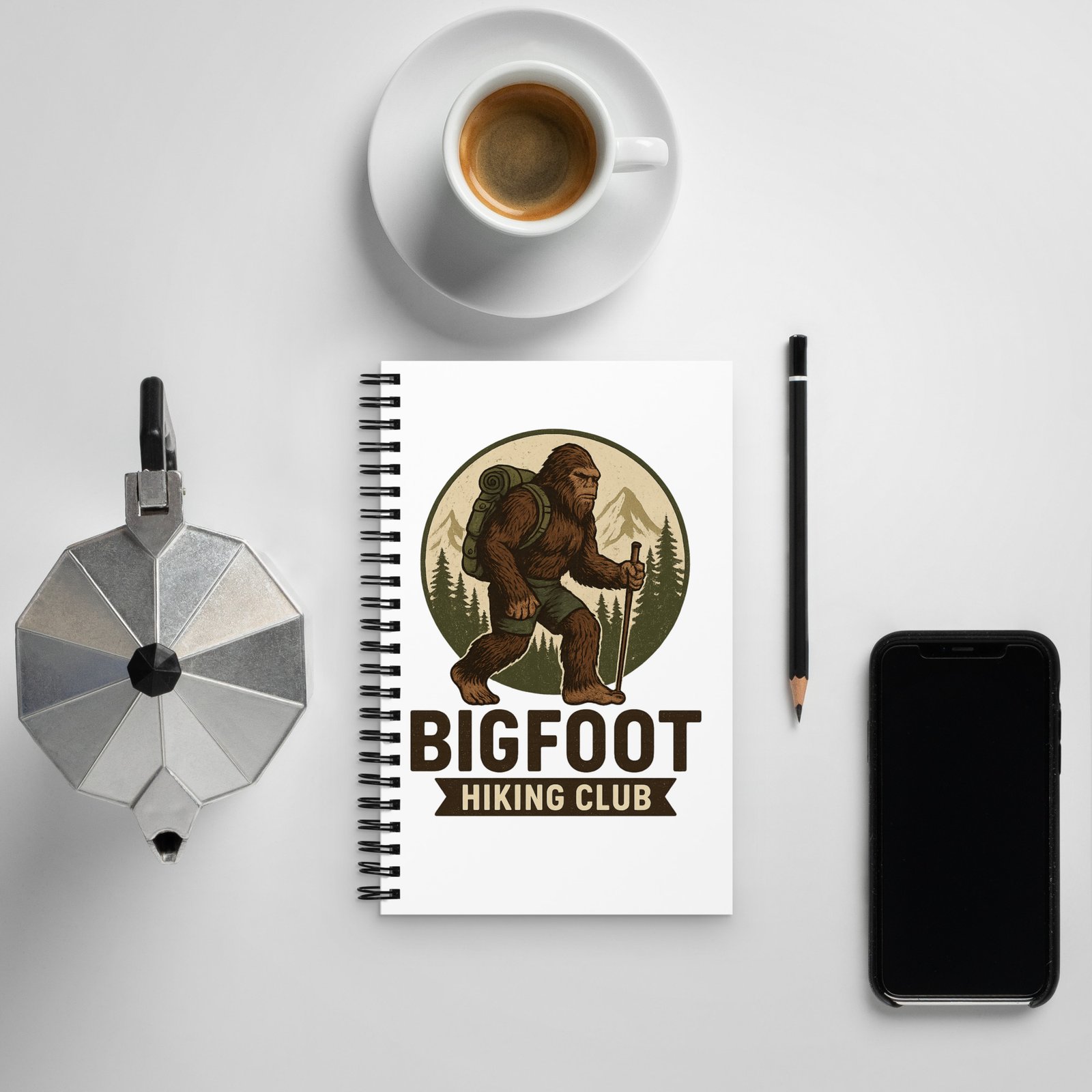 Spiral Notebook - Bigfoot Hiking Club