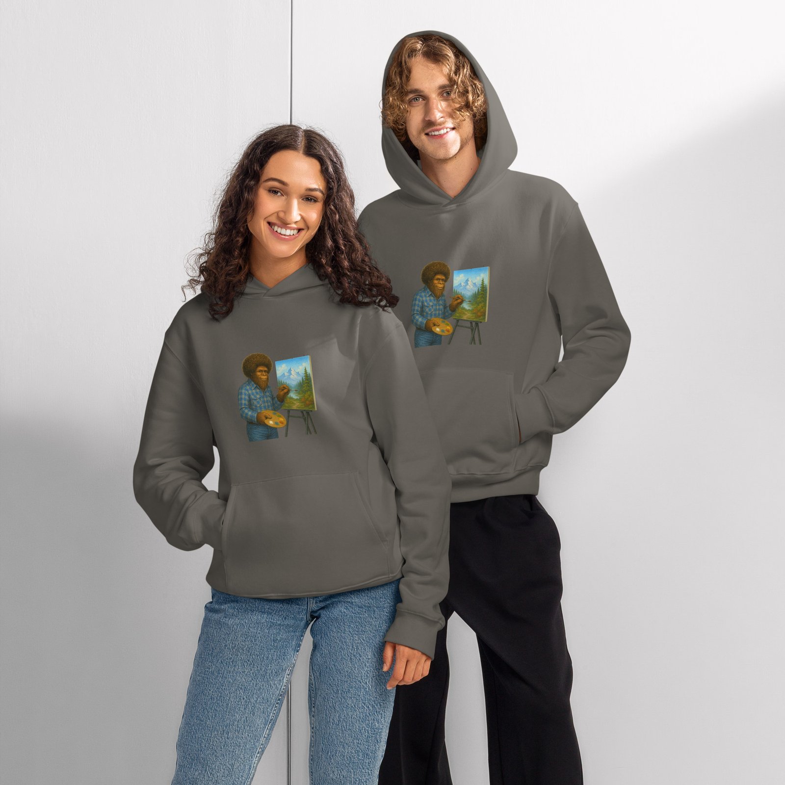 Bigfoot Painting - Bella + Canvas 4719 - Oversized Heavyweight Hoodie - Unisex