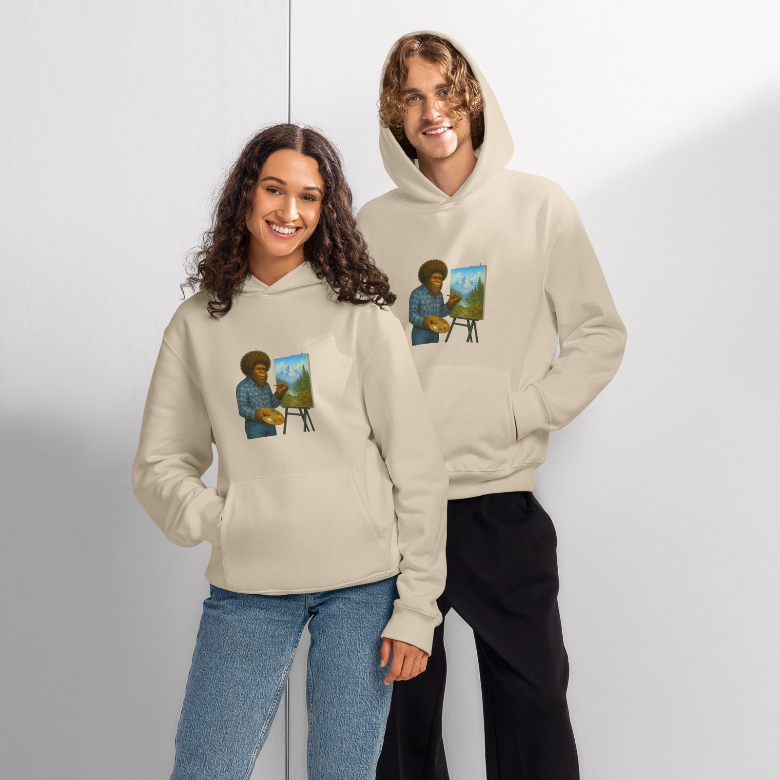 Bigfoot Painting - Bella + Canvas 4719 - Oversized Heavyweight Hoodie - Unisex - Image 3