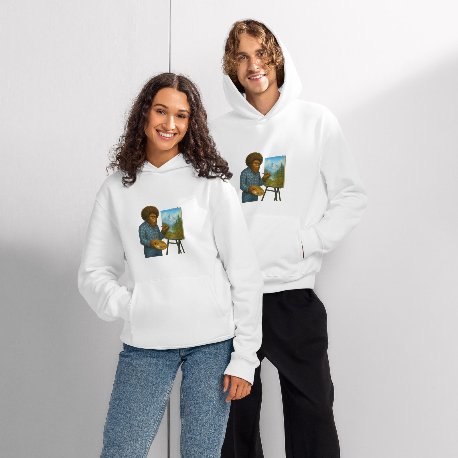 Bigfoot Painting - Bella + Canvas 4719 - Oversized Heavyweight Hoodie - Unisex - Image 4