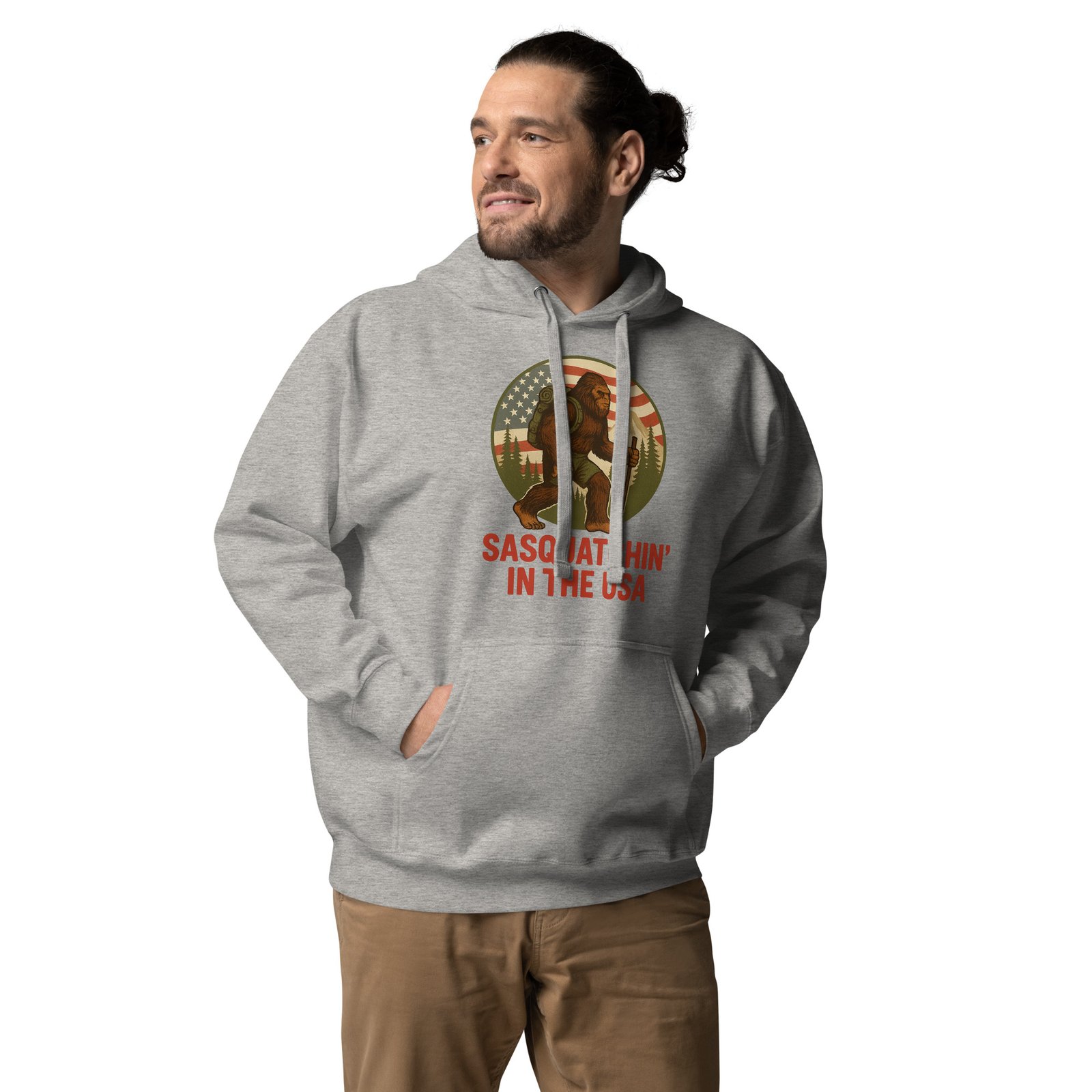 Bigfoot - Sasquatchin In The USA Hoodie - Cotton Heritage M2580 - Unisex - Image 5