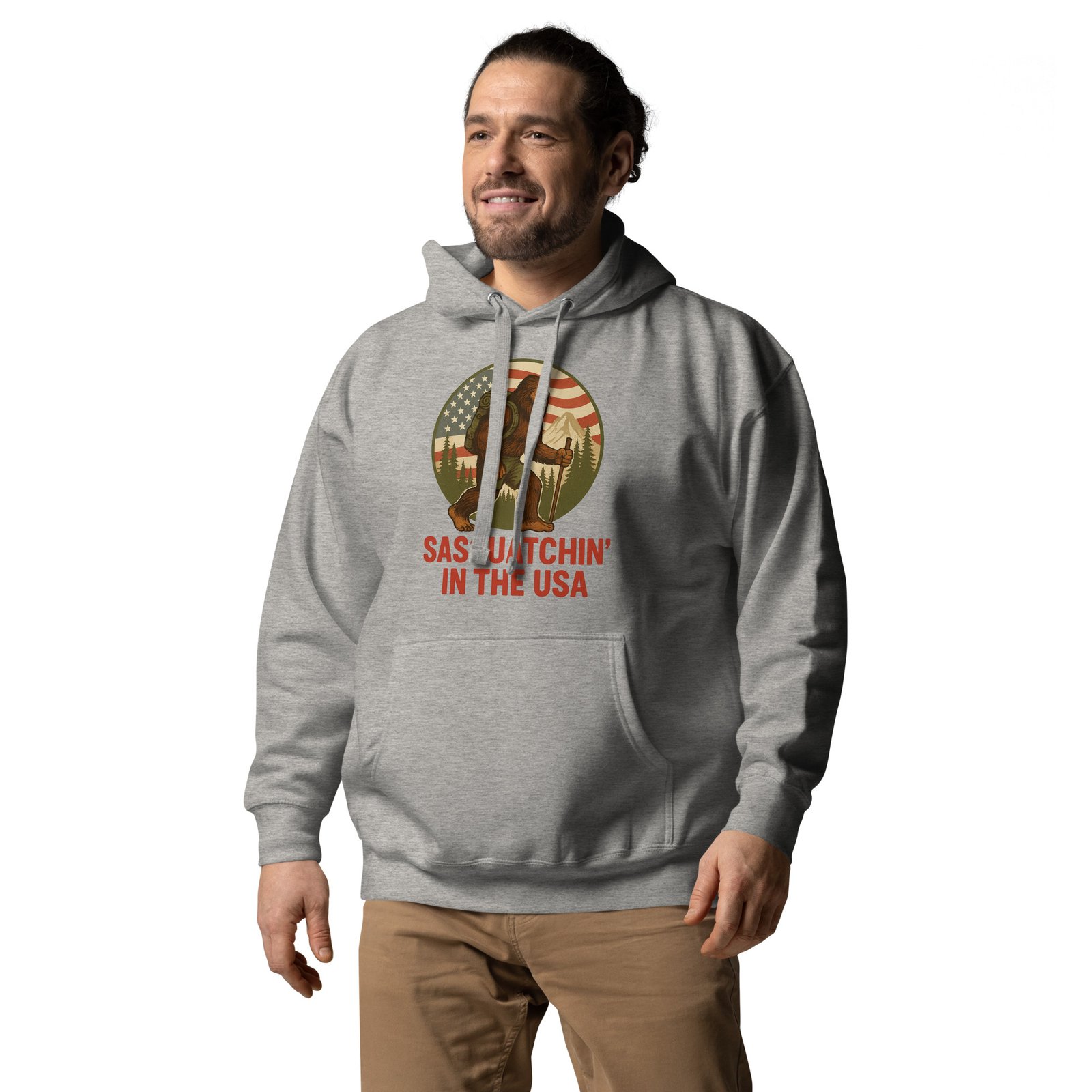 Bigfoot - Sasquatchin In The USA Hoodie - Cotton Heritage M2580 - Unisex - Image 6