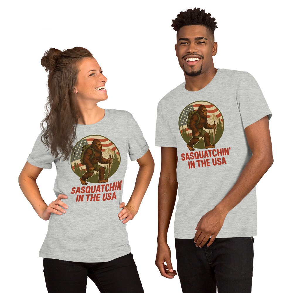 Bigfoot - Sasquatchin In The USA - Bella + Canvas 3001 - Unisex