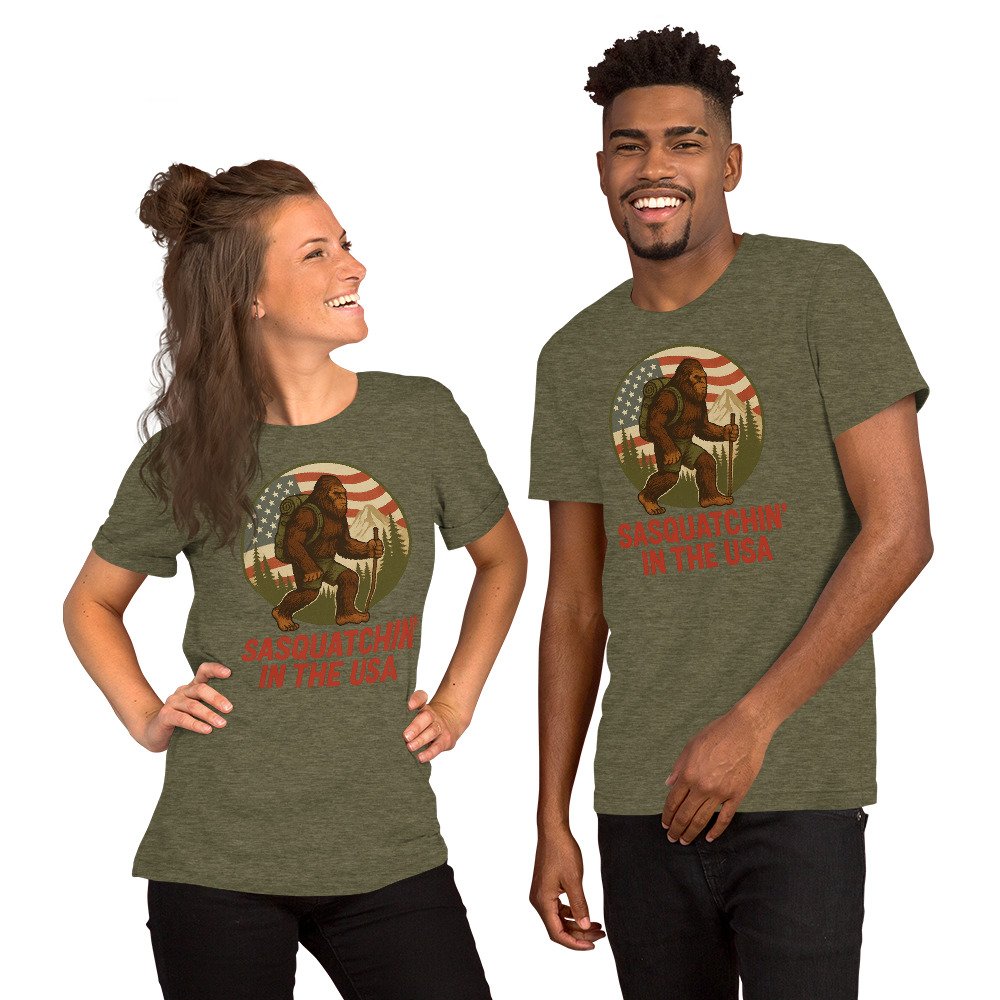 Bigfoot - Sasquatchin In The USA - Bella + Canvas 3001 - Unisex - Image 2