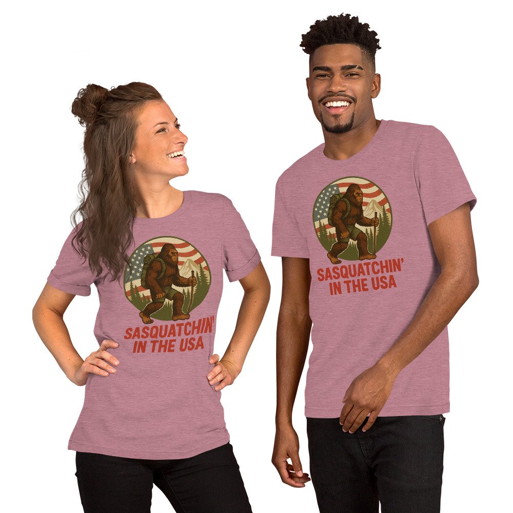 Bigfoot - Sasquatchin In The USA - Bella + Canvas 3001 - Unisex - Image 4