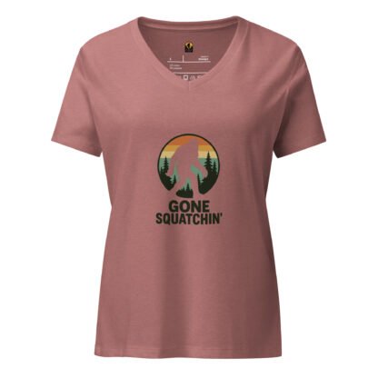 Women’s relaxed Gone Squatchin' v-neck t-shirt - Image 3