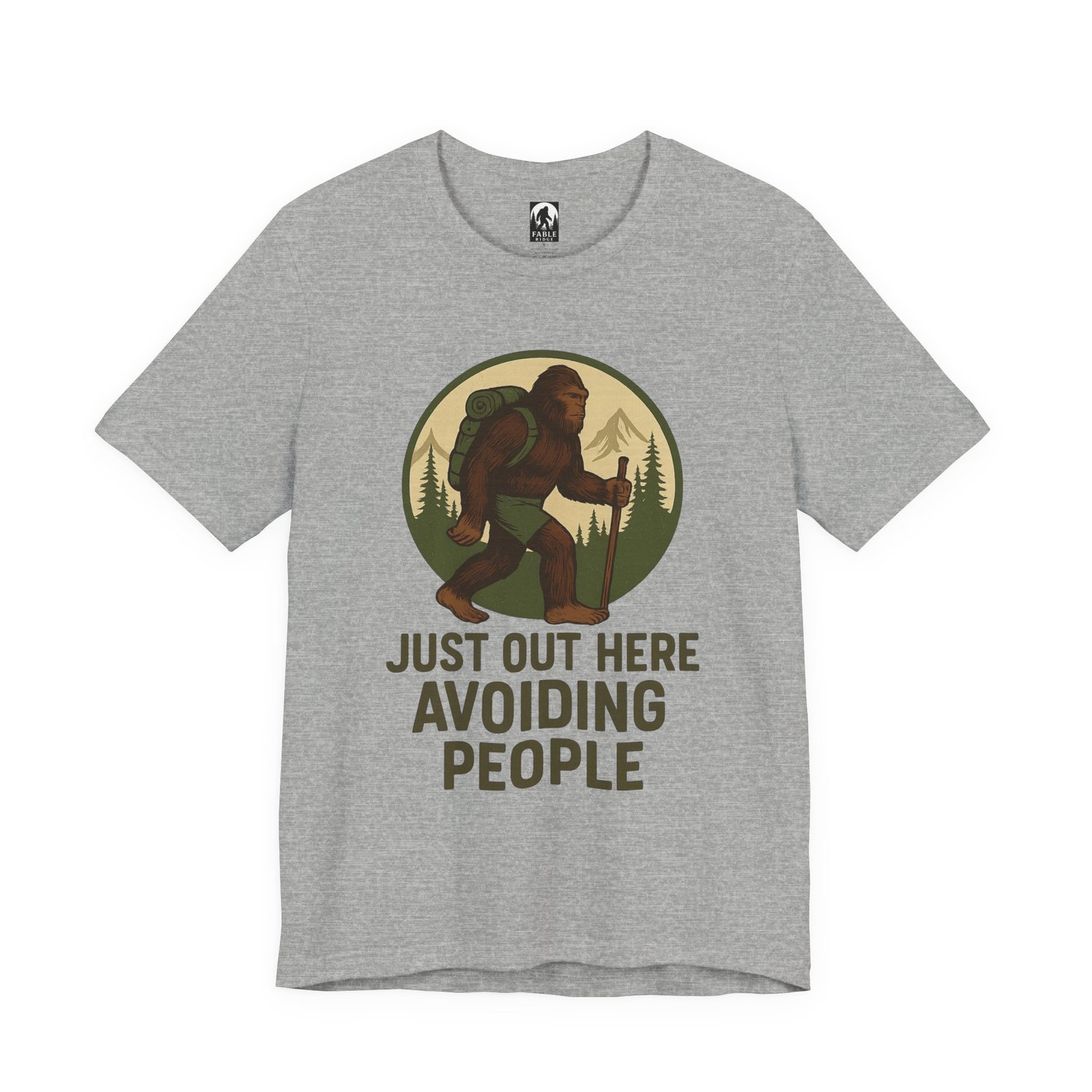 Out Here Avoiding People - Bella + Canvas 3001 - Unisex Tee - Image 11