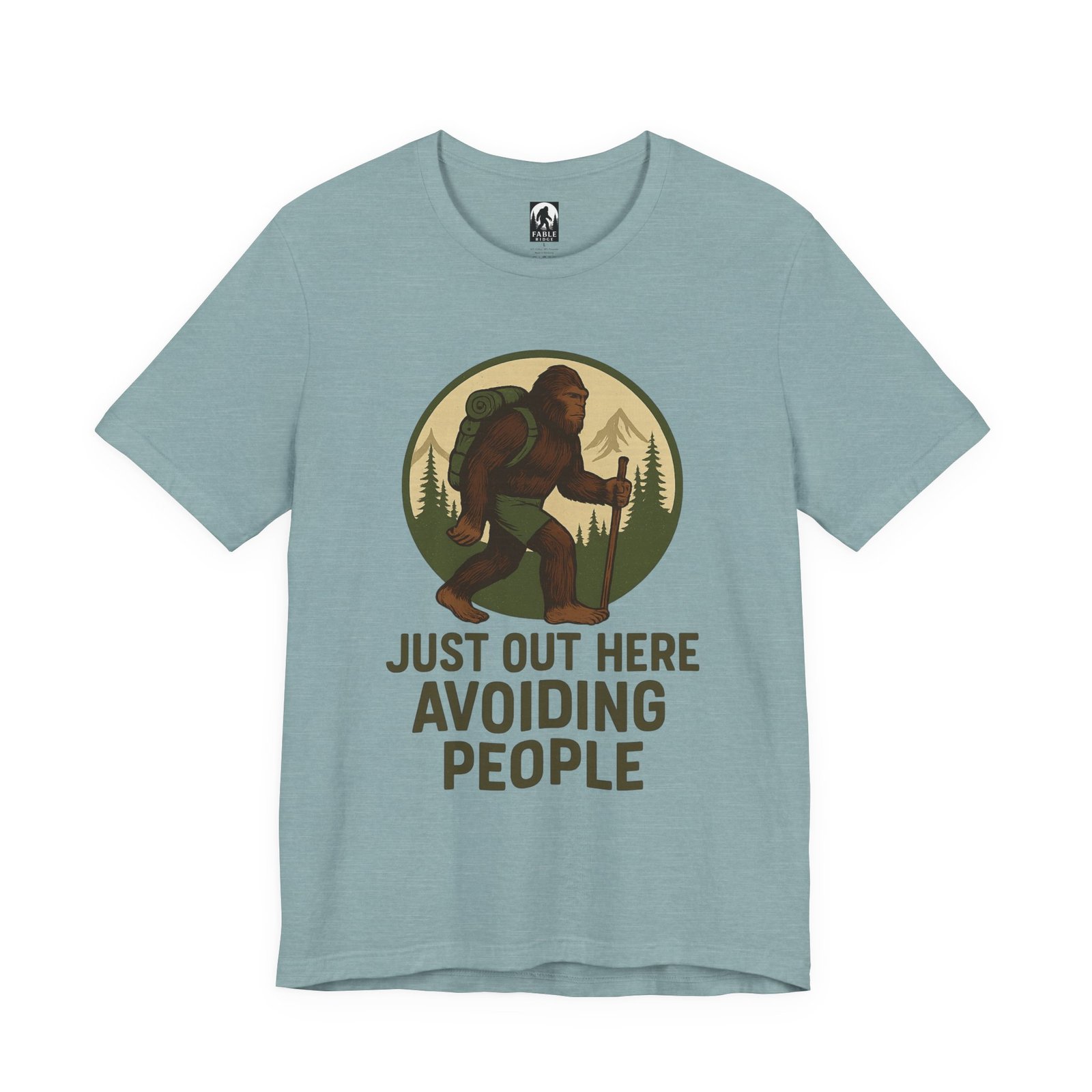 Out Here Avoiding People - Bella + Canvas 3001 - Unisex Tee - Image 9