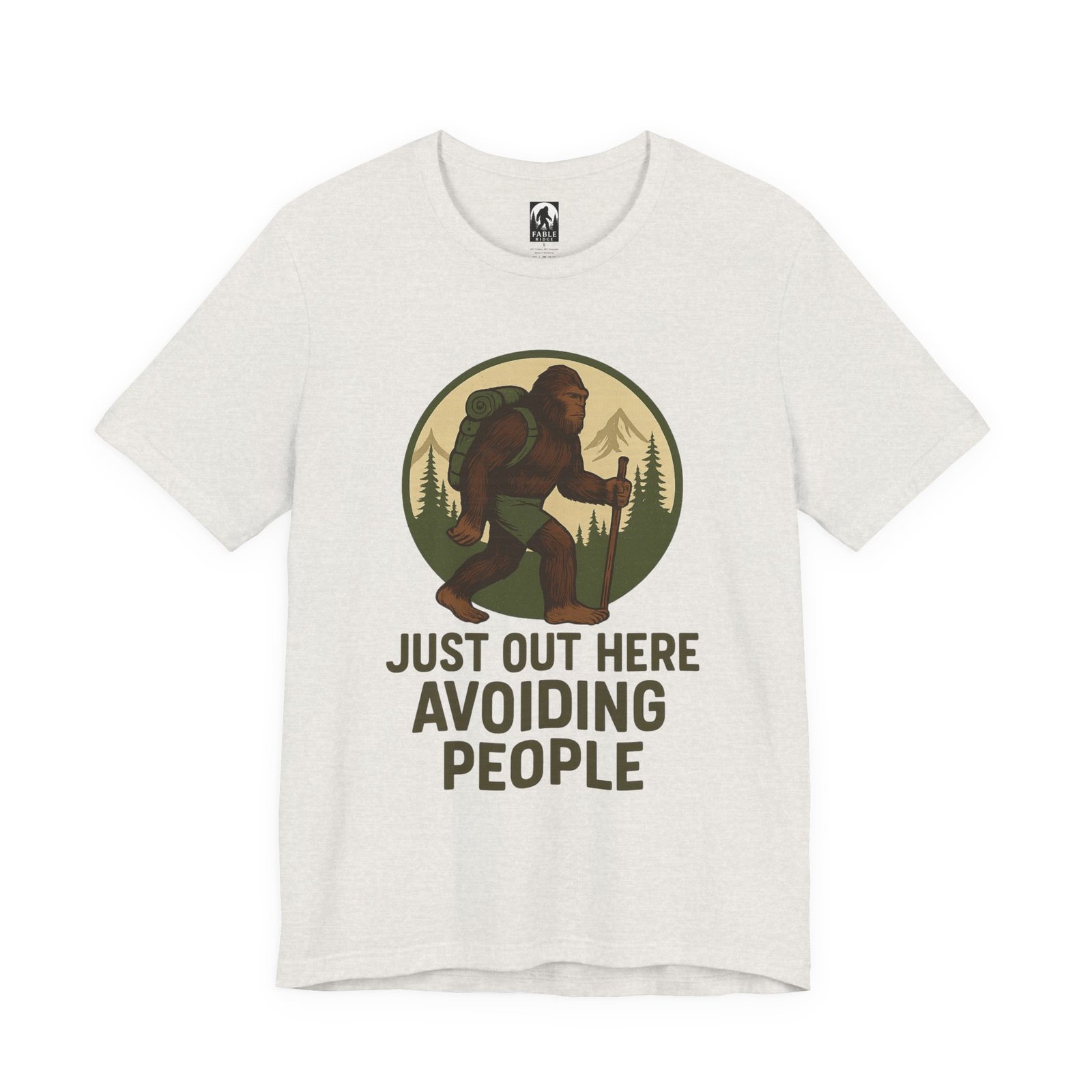 Out Here Avoiding People - Bella + Canvas 3001 - Unisex Tee - Image 2