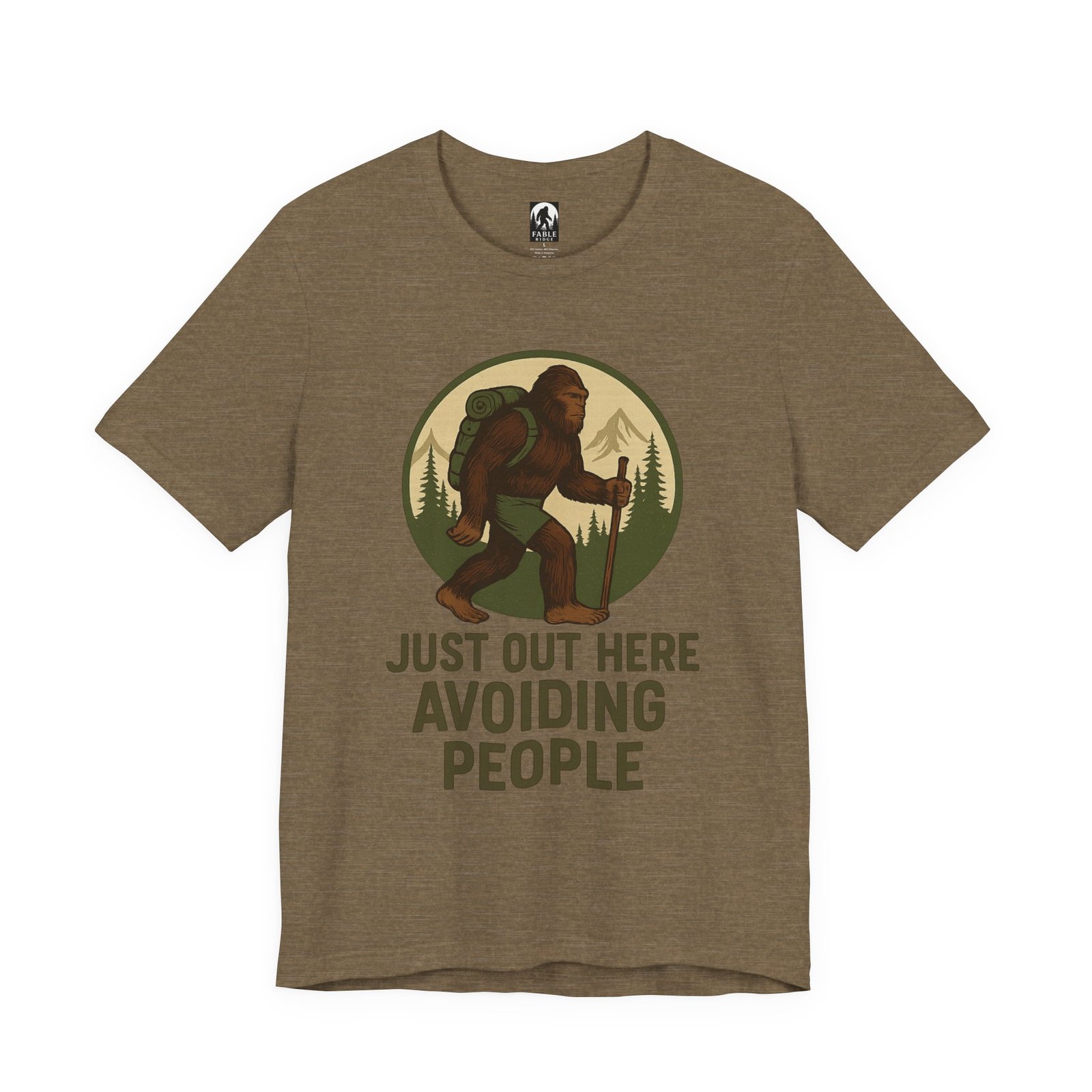 Out Here Avoiding People - Bella + Canvas 3001 - Unisex Tee - Image 5