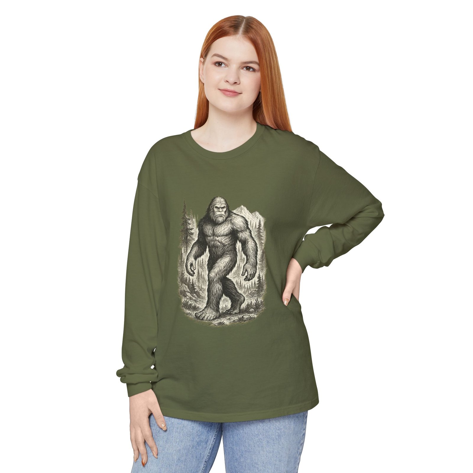 Sasquatch Adventure - Comfort Colors 6014 - Long Sleeve Tee - Image 2