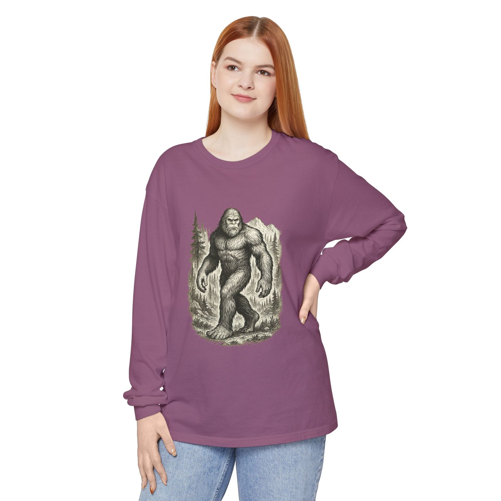 Sasquatch Adventure - Comfort Colors 6014 - Long Sleeve Tee - Image 47
